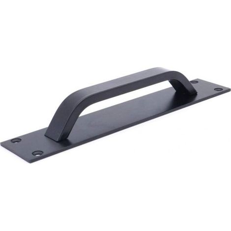 2Pcs Aluminum Alloy Sliding Door Handles for Fire Door, Cabinet Door Handles, Cupboard Door Handles, Push Open, 20cmx4cm, Black Color (1/5)