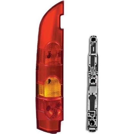 Feu arrière gauche Renault Kangoo, 8200150623, pour la version avec portes verticales, avec panneau d'ampoules 2003-2007