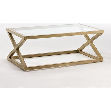 Couchtisch 120X70X45 Glas/Holz weiß verschleiert (1/2)