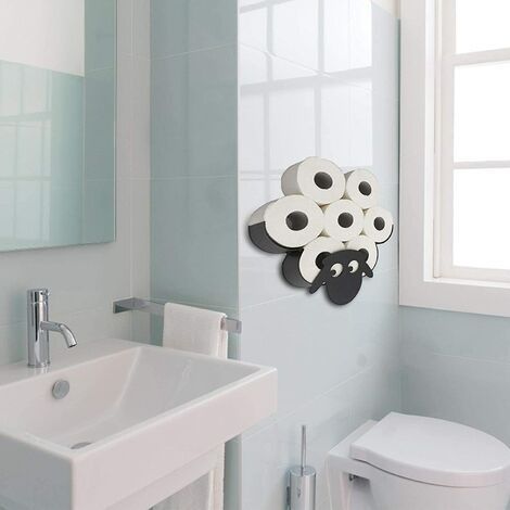 Tier-Toilettenpapierhalter, niedlicher Tier-Toilettenpapierhalter, Wandmontierter Toilettenpapierhalter fürs Schlafzimmer, Küchen- und Badezimmeraccessoires, Schaf (1/4)