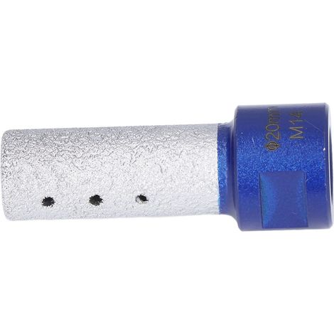 Fraise diamantée à doigt pour brasage sous vide, filetage M14, pour porcelaine et céramique dure, 20 mm (1/5)