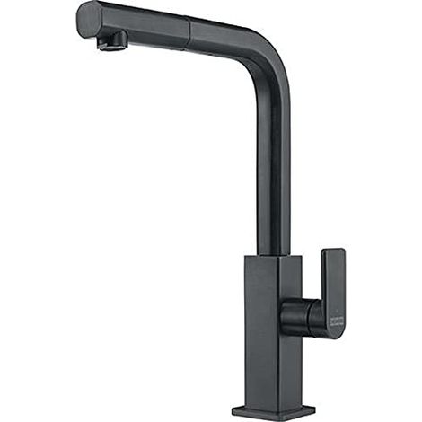 Franke Mythos - Miscelatore da lavello FC 0442 con doccetta estraibile, nero 115.0550.442 (1/3)