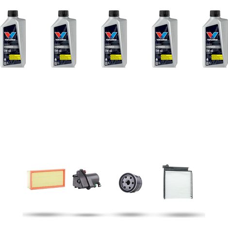 Kit tagliando 4 FILTRI e 5L OLIO compatibile con Renault Clio III 1.5 DCI 78kw Dal 2005 (1/5)
