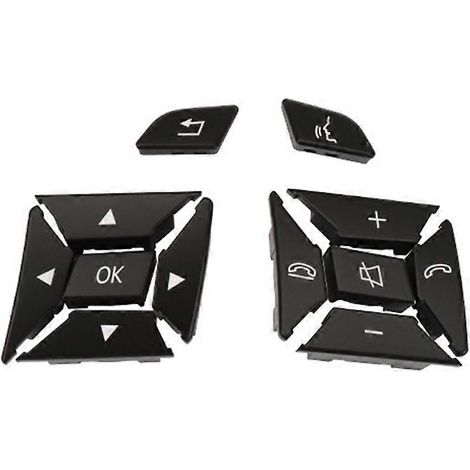 Bouton de commande au volant pour Mercedes-Benz W204 X204 W212 W156 W246 CE et Classe GLK 2185400162 (Noir) (1/5)