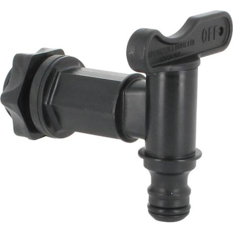 Multicuves – Robinet de cuve récupération eau pluie – Fileté mâle 3/4'' – Raccord rapide Ø 15 mm type Gardena – Débit 103 ml/sec (1/4)