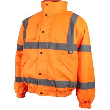 Scan Hi-Vis Bomber Jacket Orange Large 44in SCAHVBJLO