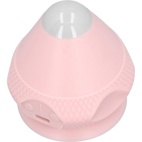 Balle de massage murale à ventouse, outil de massage vibrant et chauffant pour le dos, ciblant les points de tension, les tissus profonds et la relaxation des fascias du cou (rose). (1/5)