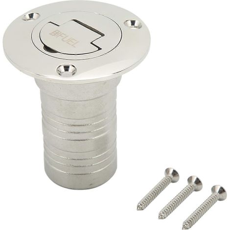 Bouchon de remplissage de pont pour bateau avec clé, en acier inoxydable poli miroir, pour bateau, yacht ou caravane. (1/5)