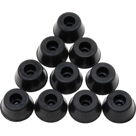 Cabinet rond noir cas en caoutchouc table chaise jambe pied pied pieds protecteur anti-dérapant circulaire tampons de pare-chocs 17 x22 x 10mm 50 PCS- (1/3)