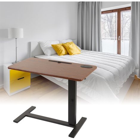 Table de chevet UBS, bureau d'ordinateur pliable, petit bureau réglable en hauteur, bureau d'étude confortable pour dortoir, table de chevet réglable en hauteur avec interface USB (1/5)
