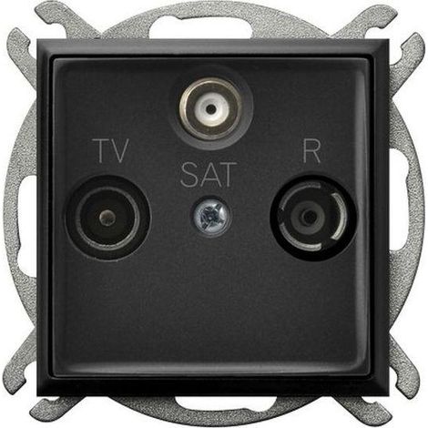 Aria RTV-SAT-Anschlussbuchse, schwarzmetallisch GPA-US/m/33