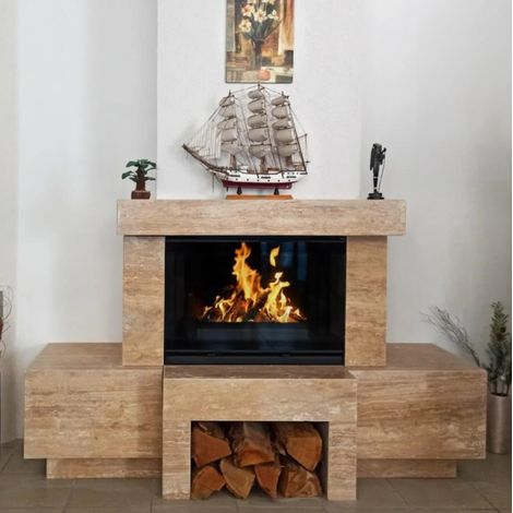 Inserto para chimenea 80 CM LD EVO 8-14kW diseño de alta gama