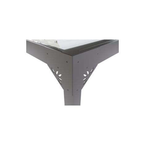 Lot de 4 Angles de Renfort Aluminium Gris Pour Pergola Autoportante S et SV ORIAL France (1/4)