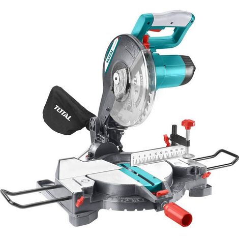 Troncatrice Radiale Elettrica da Banco 1800W Taglio Legno 45° Total