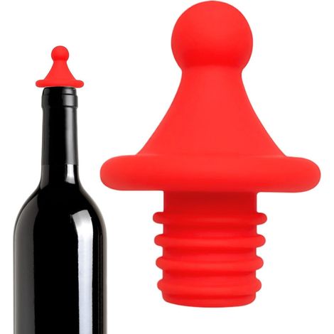 Bouchons En Silicone Pour Vin Couvercles Étanches pour Bouteilles de Vin Bouchons à Bière pour Conservation de la Fraîcheur lors de Fêtes et Pique-niques en