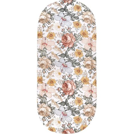 Tapis de poussette Evelyn Flowers 100 % coton
