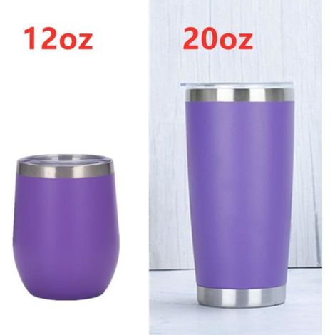 1 pièce Tasse isotherme, acier inoxydable, vide thermique, 355 ml, violet, idéale pour voyage et bureau