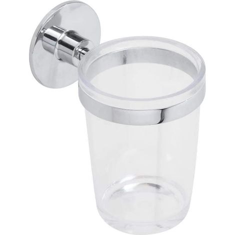 Porta Spazzolino Cromo e ABS  Doppio Metodo di Fissaggio (1/3)