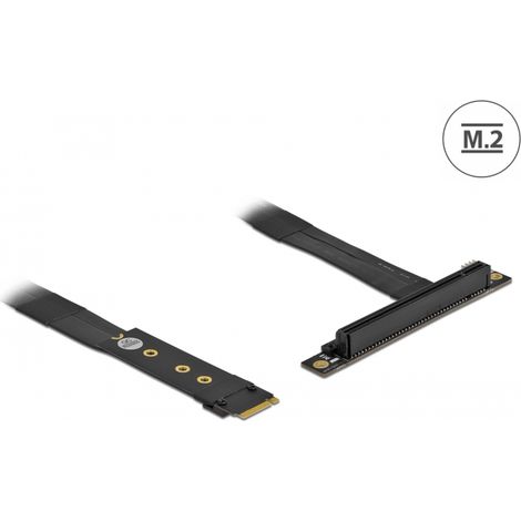 Delock Adaptador M.2 clave M a PCIe x16 NVMe en Ã¡ngulo con cable de 20 cm