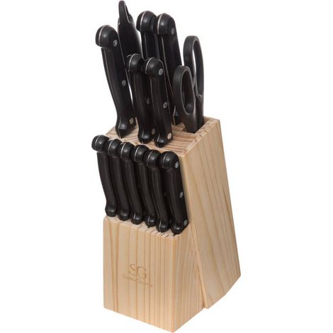 Block mit Messern, ein Küchenset, das alle grundlegenden Accessoires enthält, die benötigt werden, um in der Küche zu arbeiten - Secret de Gourmet