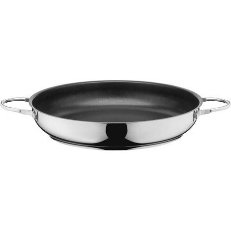 Silit Calabria - Induktionsbratpfanne de (32 cm, Edelstahl, Griff de Edelstahl, ofenfest, zum schonenden Grillen)