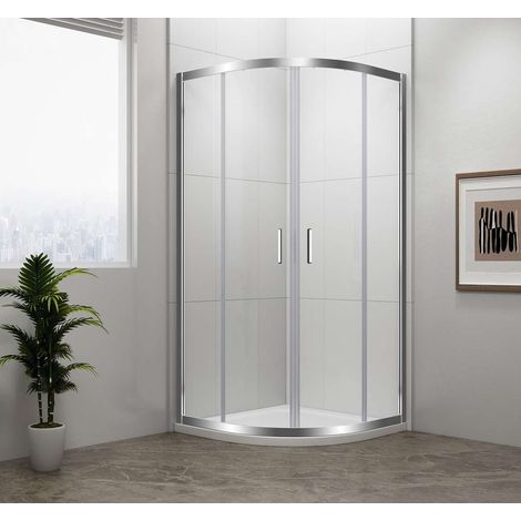 Polysan Easy Line - Viertelkreis-Duschabtrennung 90x90 cm, Aluminium poliert/Klarglas EL2615