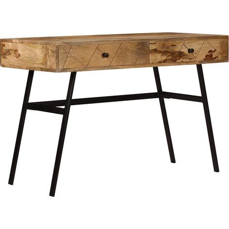 Maison Exclusive - Scrivania con Cassetti in Legno Massello di Mango 110x50x76 cm (1/5)