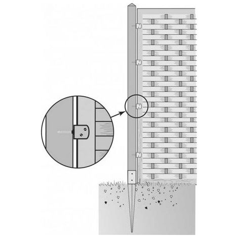 4 Palisadenverbinder Stahl - SIMPSON (1/3)