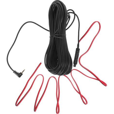 Câble d'extension pour caméra de recul, enregistreur de conduite, pour camion, remorque et voiture.-1500.00X2.50X0.80CM-Black (1/2)