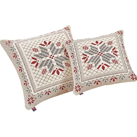 Federa Cuscino Arredo Casa Fodera Tessuto Cinigliato Tirolese Montagna Tricot, misura40x40coloreTricot (1/4)