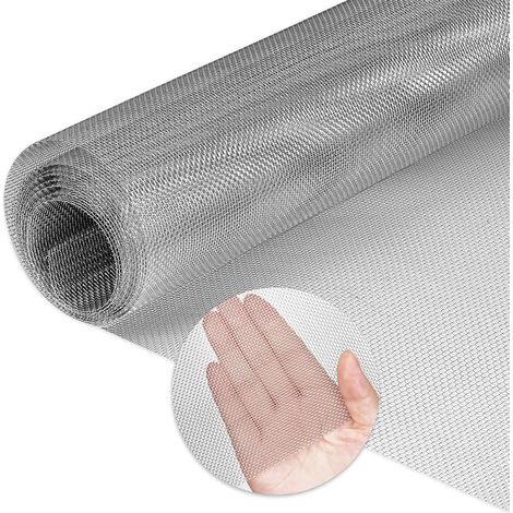 Treillis Métallique en Acier Inoxydable 304, Maille Fine 1 mm, 40 x 300 cm, Grille Anti-Souris et Rongeurs, Moustiquaire, Filtre pour Fenêtres, Ventilation et Jardin (1/5)