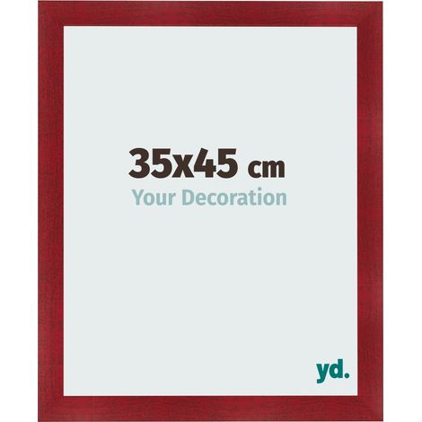 yd. - Cadre photo 35x45 - Vin Rouge Patine - MDF - Pisa (1/5)