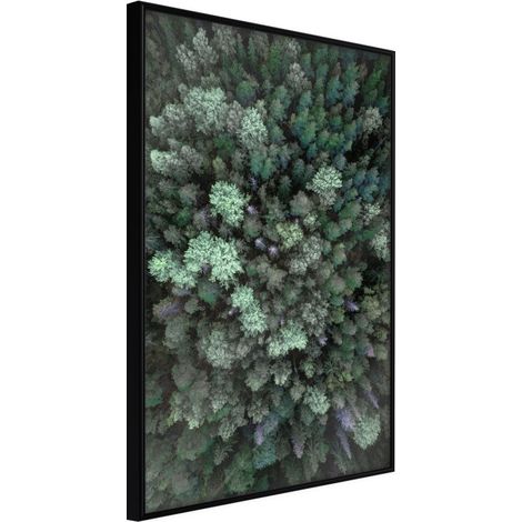 Affiche Murale Encadrée "World form High Above" 40 x 60 cm Noir