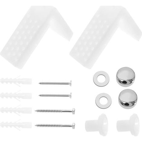 2 ensembles Kit de Fixation de Toilette au Sol en Forme de L Boulons de Fixation de Bidet de Toilette Réparation Salle de Bains Support et Vis pour Toilettes