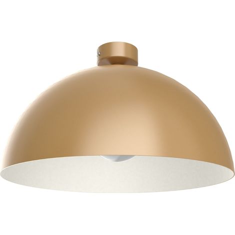 LUMICOM CASSIS Plafoniera, 1XE27, max 42W, metallo, anodic gold/bianco, D40cm