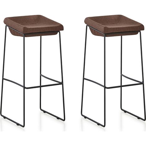 Lot de 2 chaises hautes marrons - Udinese (1/2)