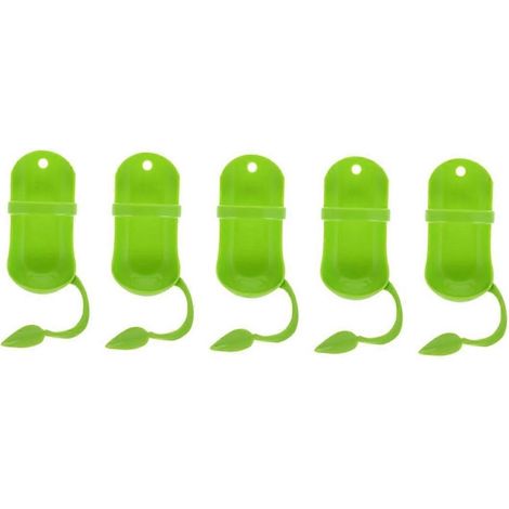 Lot de 5 supports pour mangeoires en forme de squelette de seiche, avec porte-fruits et légumes pour perroquets et petits oiseaux. (1/5)