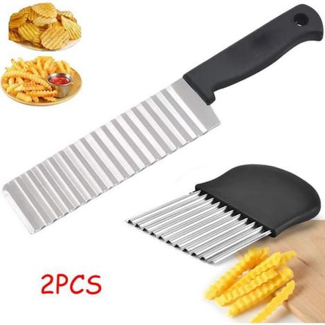 Coupe-Frites - 2 pièces - Acier inoxydable - Dimensions 24,5x14cm et 9,5x14cm (1/4)