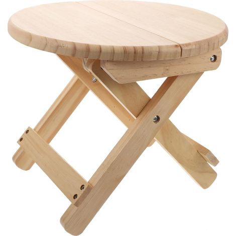Tabouret Pliable Antidérapant Rond en pour Salon Hauteur Modérée Pratique pour Garçon et comme Repose-Pieds et Marchepied 1 Pièce (1/5)
