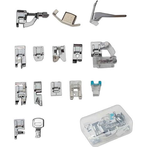 Accesorios para máquinas de coser Brother 11 en 1: agujas, prensatelas, repuestos