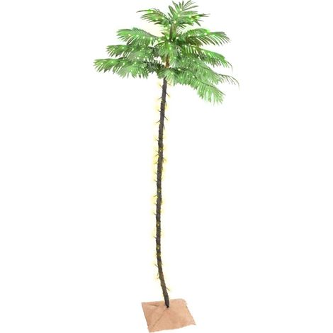 Künstliche Palme mit 252 LEDs Warmweiß 400 cm