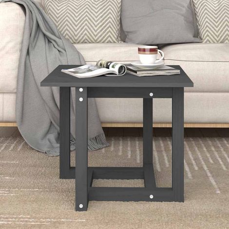 vidaXL Coffee Table Grey 50x50x45 cm Solid Wood Pine (1/5)