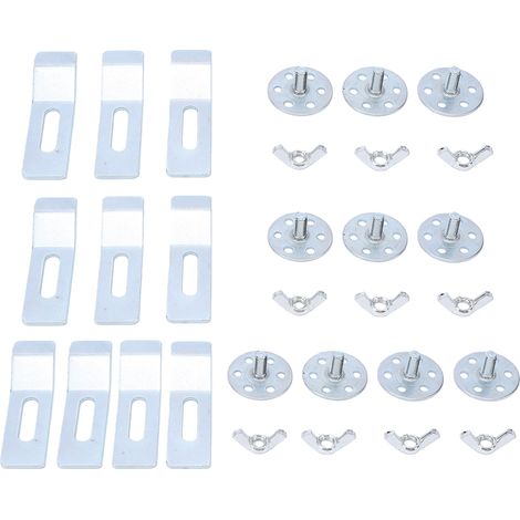 Kit de fixation en acier inoxydable pour évier sous plan, comprenant 10 clips, pour cuisine et salle de bain. (1/5)