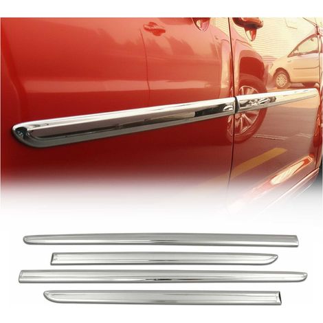Garniture Baguette de porte latérale pour VW Caddy 2015-2020 en acier inox 4Pcs (1/5)
