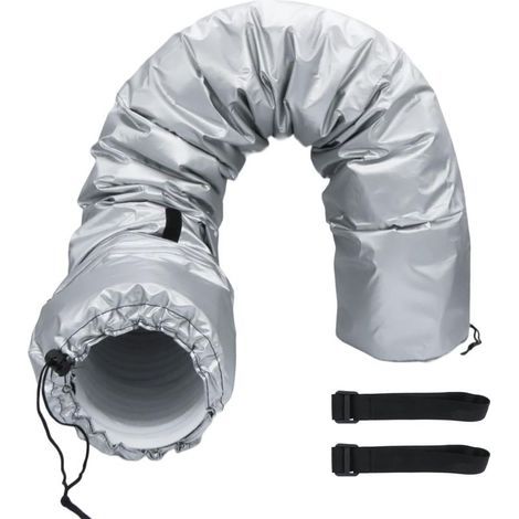 150X27CM Protection Portable pour Tuyau de Climatisation, Housse De Protection Pour Tuyau De Climatisation, Manchon Isolant Pour Tuyau De Climatiseur Portable Avec 2 Sangles Réglables (1/5)