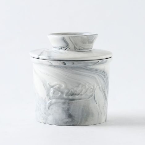 Beurrier - Céramique Émaillée Réactive - Conservation Hermetique À L Eau - Pour Beurre Tartinable - 10 x 10 x 10 5 Cm - 1 Pièce (1/5)