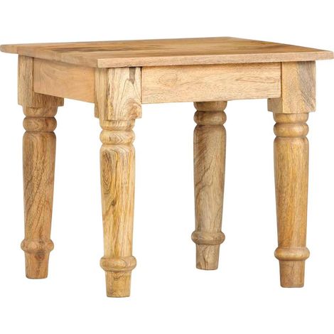 282865 vidaXL Side Table 43x43x40 cm Solid Mango Wood (1/5)