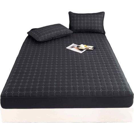 Funda Protectora Para Colchón - Impermeable Transpirable - 180x200 cm - Gris Oscuro - 1 Unidad (1/5)