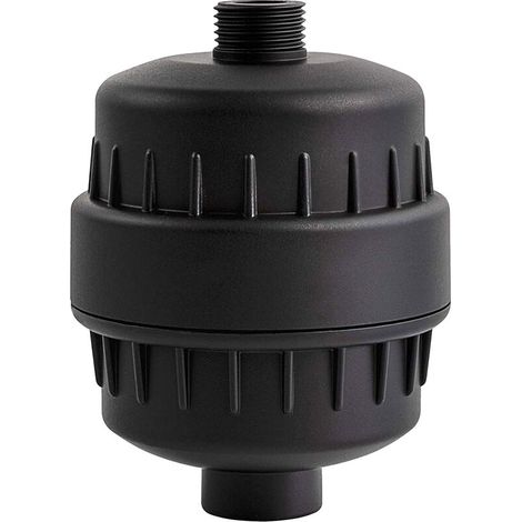 VURAHOME - Purificateur d'eau de bain à filtre externe pour douche à 20 étages, intégré, à cartouche unique, noir givré [avec joint étanche2, ceinture de matière première1]. (1/5)