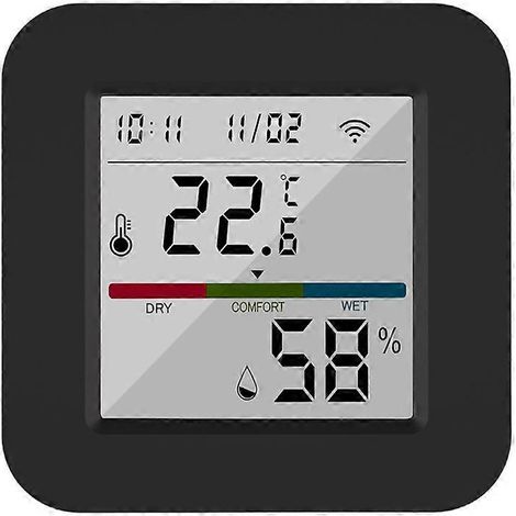 Tuya WiFi IR Universalfernbedienung mit Temperatur- und Feuchtigkeitssensor, kompatibel mit der Smart Life App und funktioniert mit Alexa und Google Home. (1/5)